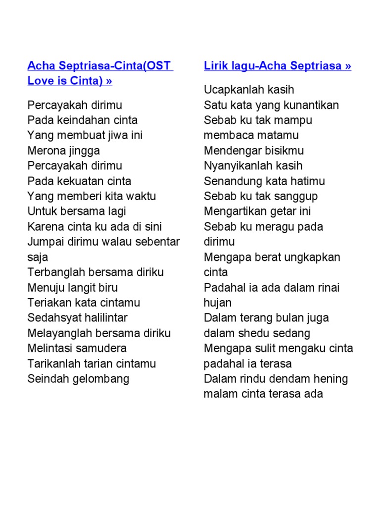 Lirik Lagu Cinta Salah Caitlin Halderman Ost Ada Cinta Di Sma Ungkap Kekecewaan Jakpus News