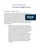 2008 the Maori Struggle for Land and Life