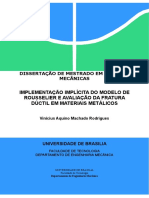Dissertação Vinícius Aquino Implementação Implícita Do Modelo de Rousselier e Avaliação Da Fratura Dúctil em Materiais Metálicos