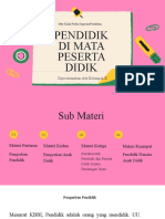 Pendidik Di Mata Peserta Didik: Dipresentasikan Oleh Kelompok II