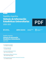 Sintesis 2020-2021 Sistema Universitario Argentino