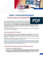 Vente Etude Geotechnique Entree en Vigueur