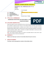 Experiencia de Aprendizaje N°01 - Ciclo Vi - 1ero y 2do - Ept - 2022