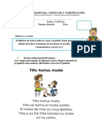 Evaluacion de Lenguaje Adaptada 3 ° y 4°