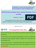 Department of Physics and Nanotechnology SRM Institute of Science and Technology