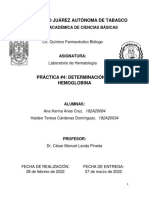 Práctica 4 - Determinación de Hemoglobina