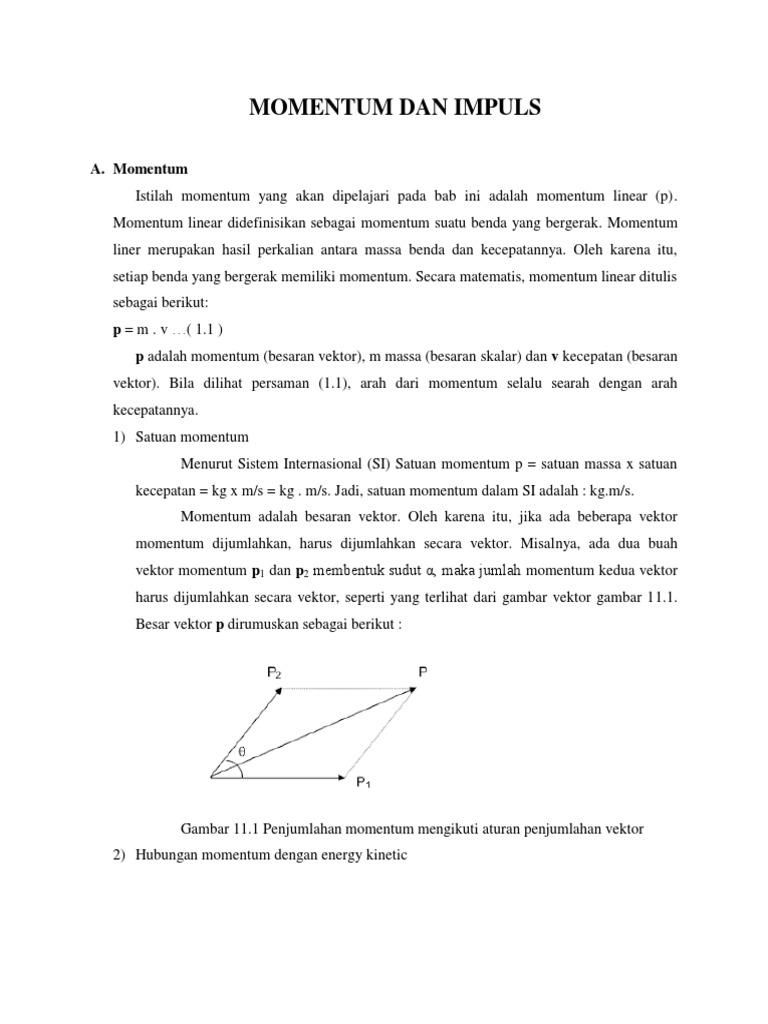 KD 3.10 Materi Momentum Dan Impuls | PDF