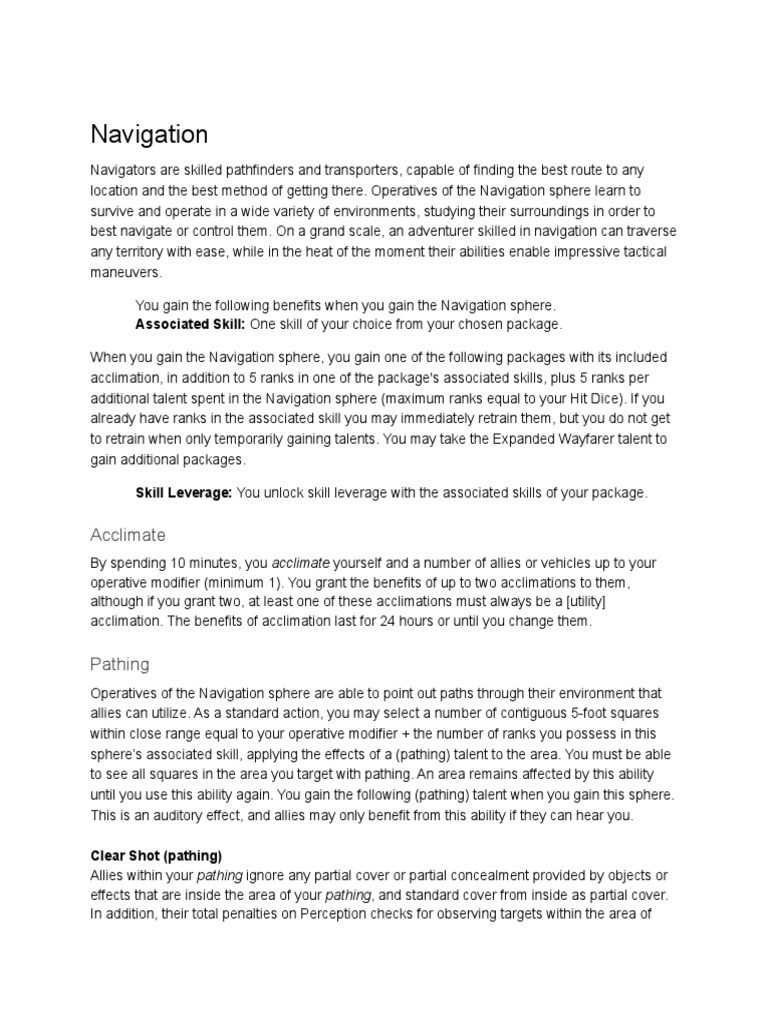 Spheres of Guile Navigation Sphere PDF