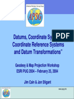 Datums, Coordinate Systems, Coordinate Reference Systems and Datum Transformations"