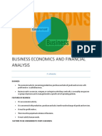 Business Economics and Financial Analysis