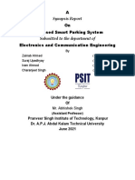 A On Iot Based Smart Parking System Electronics and Communication Engineering