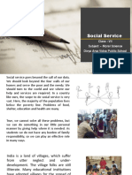 Social Service: Class - VII Subject - Moral Science Divya Arya Vidya Public School