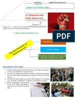 Chapter 4: Key Elements and Functioning of The Democracy: Class VI Subject: Social Studies (Polity)