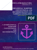 Simulator Bagian Dek International Maritime Conventional and Recommendation and National Legislation