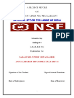 National Stock Exchange of India Project Report