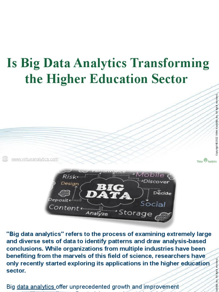 Is Big Data Analytics Transforming The Higher Education Sector | PDF ...