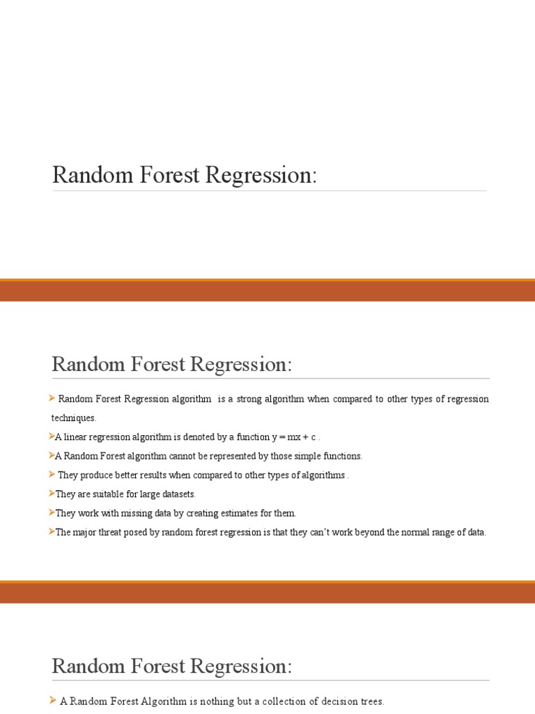Random Forest Regression | PDF | Regression Analysis | Dependent And ...