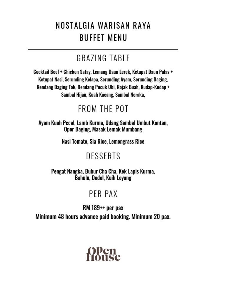 OH Raya Menu2022 | PDF