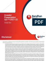 Bandhan Bankinvestor - Presentation - Q2FY21-22