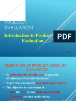 Introduction To Product Evaluation