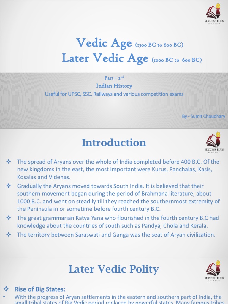 Overview of the Later Vedic Period | PDF | Vedas | Sanskrit Texts