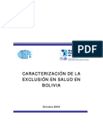 Caracterización de La Exclusión en Salud en Bolivia