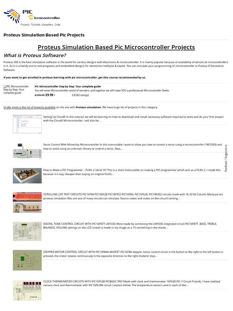 Proteus Projects with PIC Microcontrollers | PDF | Microcontroller ...