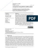 Quality of Self-Management Among Diabetes Mellitus Patient