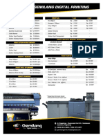 Gemilang Digital Printing Pricelist for Outdoor, Indoor, Leaflets and Business Cards