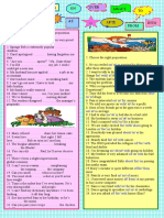 Mixed Prepositions: ON Over About TO AT U P O F Afte R Into From