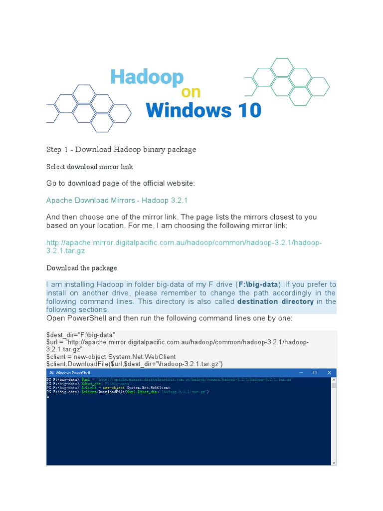 Hadoop 3.2.1 Installation Guide for Windows | PDF | Apache Hadoop ...