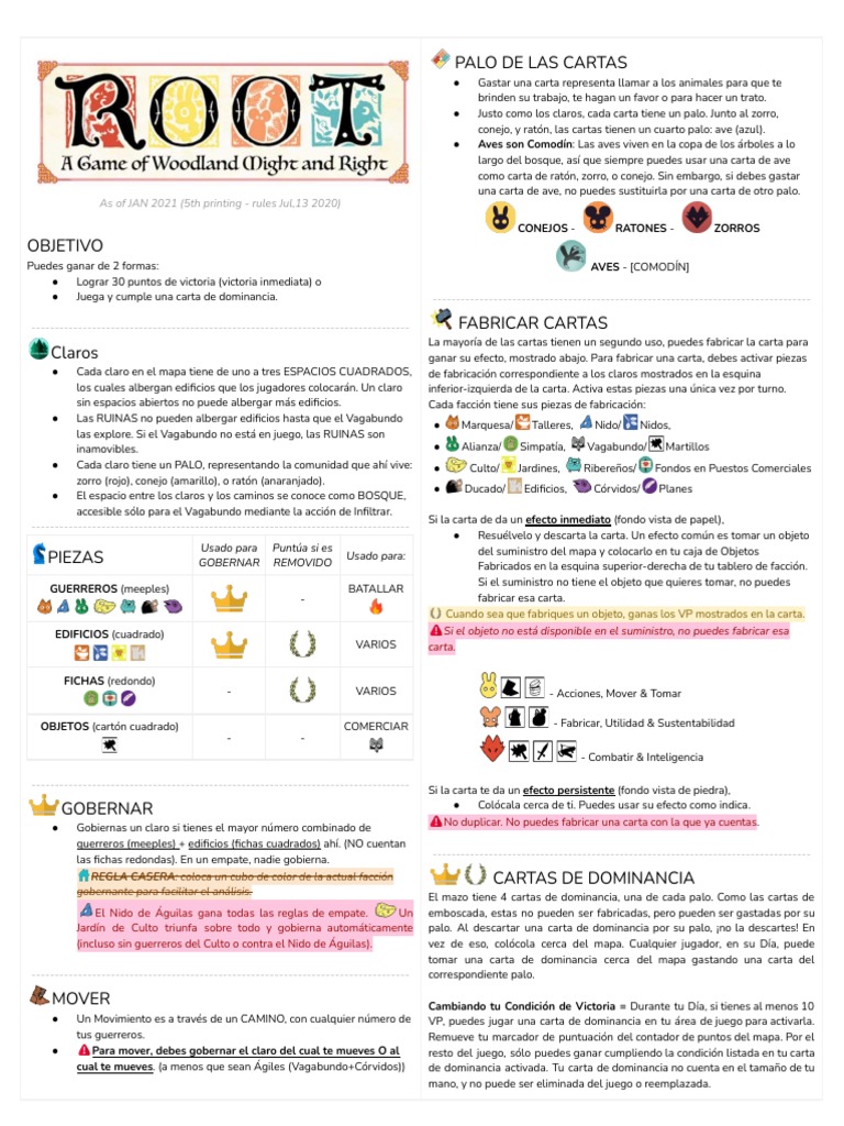 Root Reglas - Ayuda | PDF | Defensor (Asociación de Fútbol)