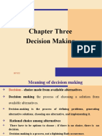 Chapter Three Decision Making