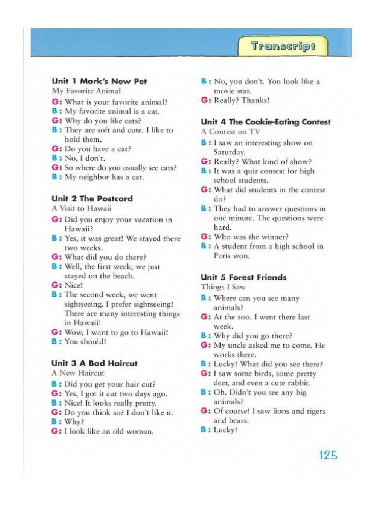 Reading Starter 1 (Transcript) PDF