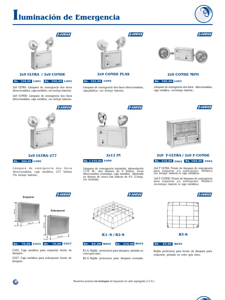 Iluminacion Emergencia Sovica PDF Lámpara fluorescente Ligero
