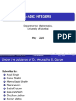 p-ADIC INTEGERS: An Introduction to p-Adic Valuations, Absolute Values, and Distances