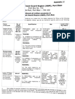 Recruitment of Civilian Vacancies In: Indian Coastguard Region (A&N), Port Blair