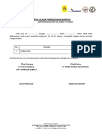 Berita Acara Pemeriksaan Barang - Landing Plate