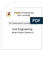 Cairo University Faculty of Engineering Civil Engineering Model Answer