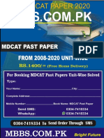 TO Order MDCAT Past Paper 2008-2020 UNIT-Wise Solved Whats App 0304-7418334