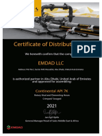Certificate of Distributorship: Emdad LLC