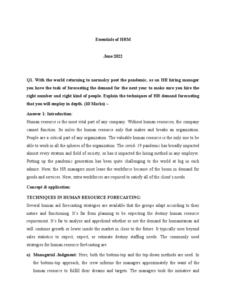Essentials of HRM June 2022 | PDF | Human Resource Management | Recruitment