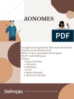 Pronomes-Trabalho em Grupo Protuguês