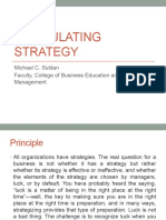 Formulating Strategy: Michael C. Suldan Faculty, College of Business Education and Management