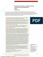 Effect of Mechanical Thrombectomy Without Vs With Intravenous Thrombolysis On Functional Outcome Among Patients With Acute Ischemic Stroke - The SKIP Randomized Clinical Trial - Enhanced Reader