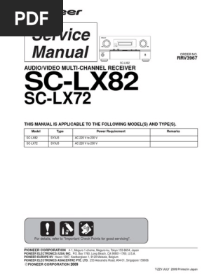 Pioneer+Sc Lx72,+Sc Lx82 | PDF | Electrical Connector