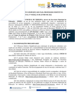 Processo seletivo para professores substitutos em Teresina