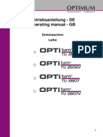 Optimum: Betriebsanleitung - DE Operating Manual - GB