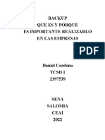 Procedimiento para Realizar El Respaldo de Información