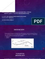 Alineamiento vertical: tangentes, curvas y cálculo de pendientes